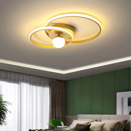 Nordic Style Bedroom Lamp Ring Ceiling Lamp