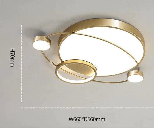 Lampe de chambre à coucher nordique Lampe de plafond Planet