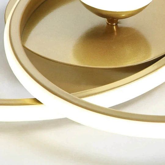 Nordic Style Bedroom Lamp Ring Ceiling Lamp