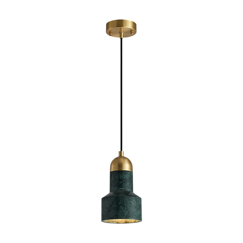 Postmodern Marble Pendant Lamp with Down Lighting - Single-Bulb Ceiling Hang Fixture for Table