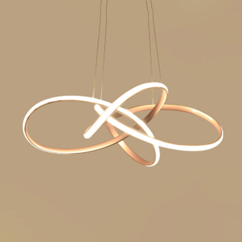 Art Deco Gold Floral Led Chandelier - Elegant Metal Ceiling Light For Dining Room