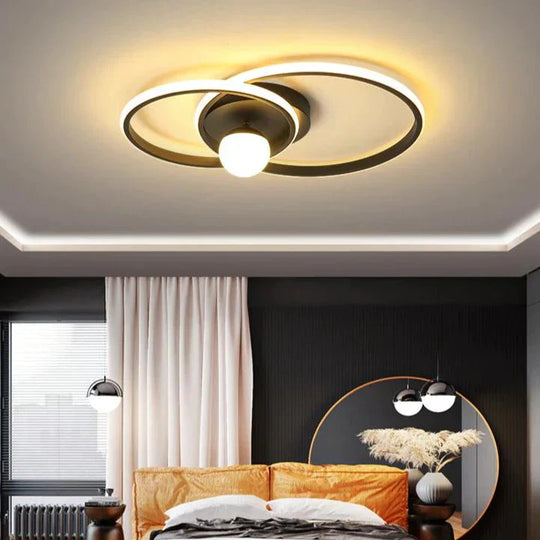 Nordic Style Bedroom Lamp Ring Ceiling Lamp