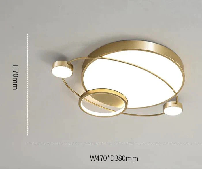 Lampe de chambre à coucher nordique Lampe de plafond Planet