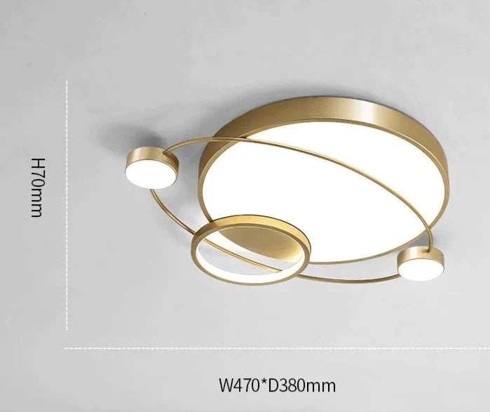 Lampe de chambre à coucher nordique Lampe de plafond Planet