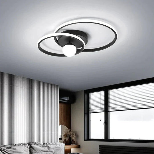Nordic Style Bedroom Lamp Ring Ceiling Lamp