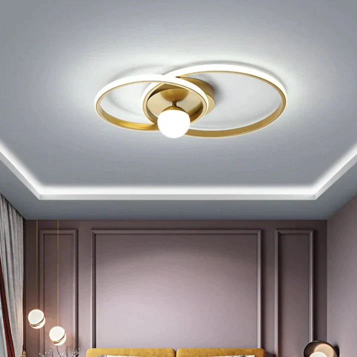 Nordic Style Bedroom Lamp Ring Ceiling Lamp