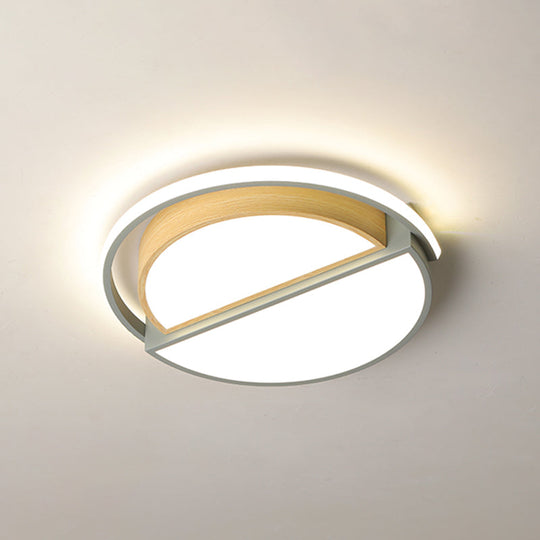 Round LED Flush Ceiling Light - Nordic Acrylic Mount for Bedroom