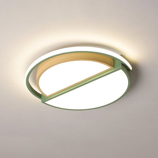 Round LED Flush Ceiling Light - Nordic Acrylic Mount for Bedroom