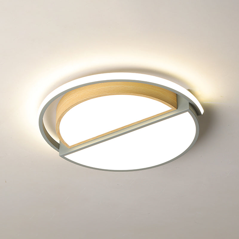 Round LED Flush Ceiling Light - Nordic Acrylic Mount for Bedroom