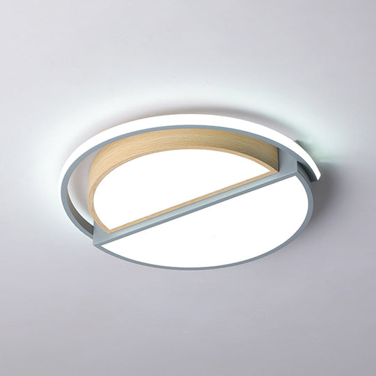 Round LED Flush Ceiling Light - Nordic Acrylic Mount for Bedroom