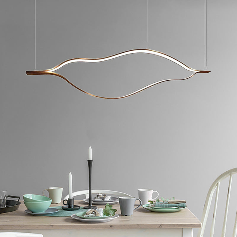 Contemporary Led White Wave Chandelier - 23.5/31.5/39 Wide Acrylic Pendant Lighting Fixture In