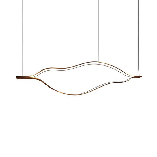 Contemporary LED Acrylic Pendant Chandelier - White Wave Sheet Design - 23.5"/31.5"/39" Wide - White/Warm Light
