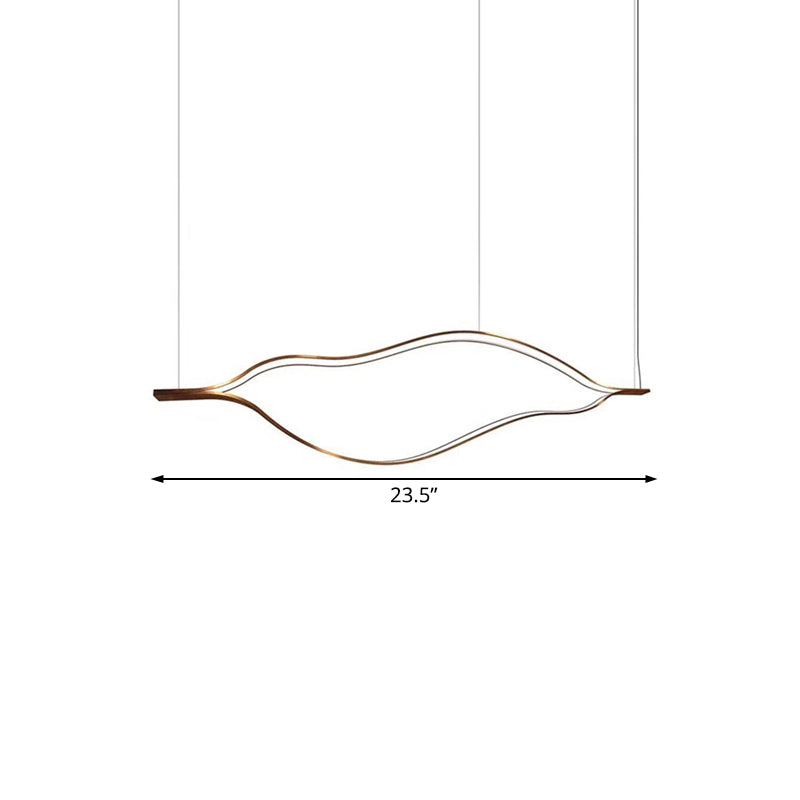 Contemporary Led White Wave Chandelier - 23.5/31.5/39 Wide Acrylic Pendant Lighting Fixture In