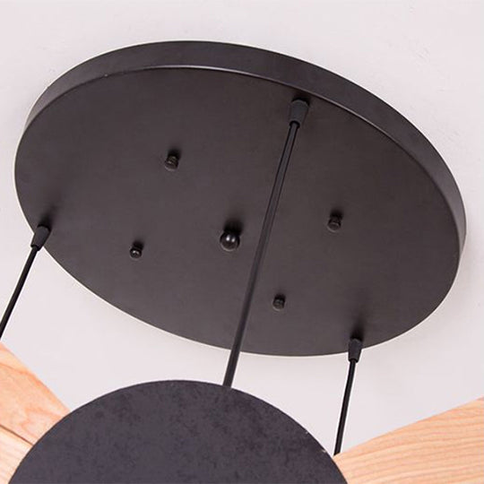 Botanic Wood Veneer Pendant Lamp - South-East Asia 3-Light Beige Ceiling Light