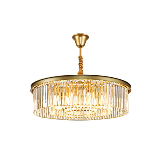 Modern Gold Finish Crystal Ceiling Chandelier for Living Room