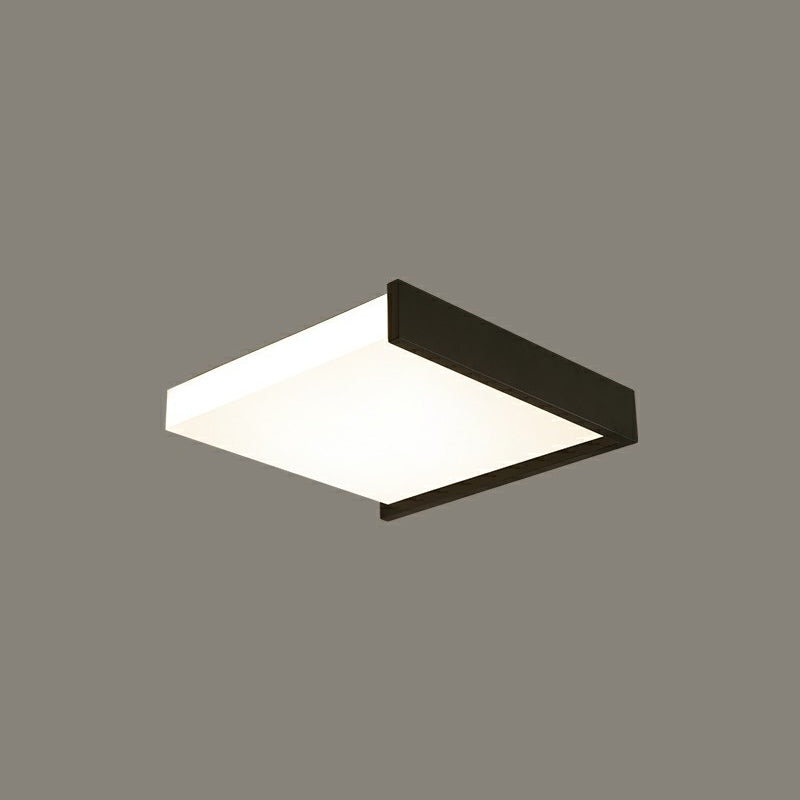 Modern Nordic LED Ceiling Light with Acrylic Square Design in Black and White
