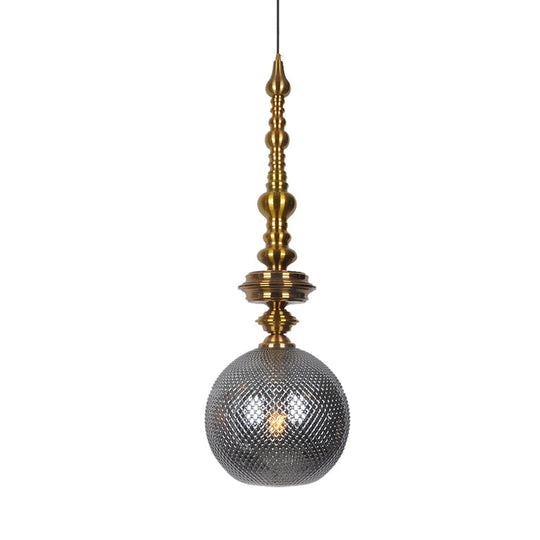 Traditional Glass Ball Pendant Light For Hallway