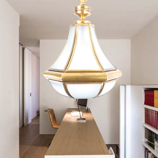 Modern Gourd Glass Pendant Light Fixture For Bedroom - Clear/Textured White/Cream 1 Bulb