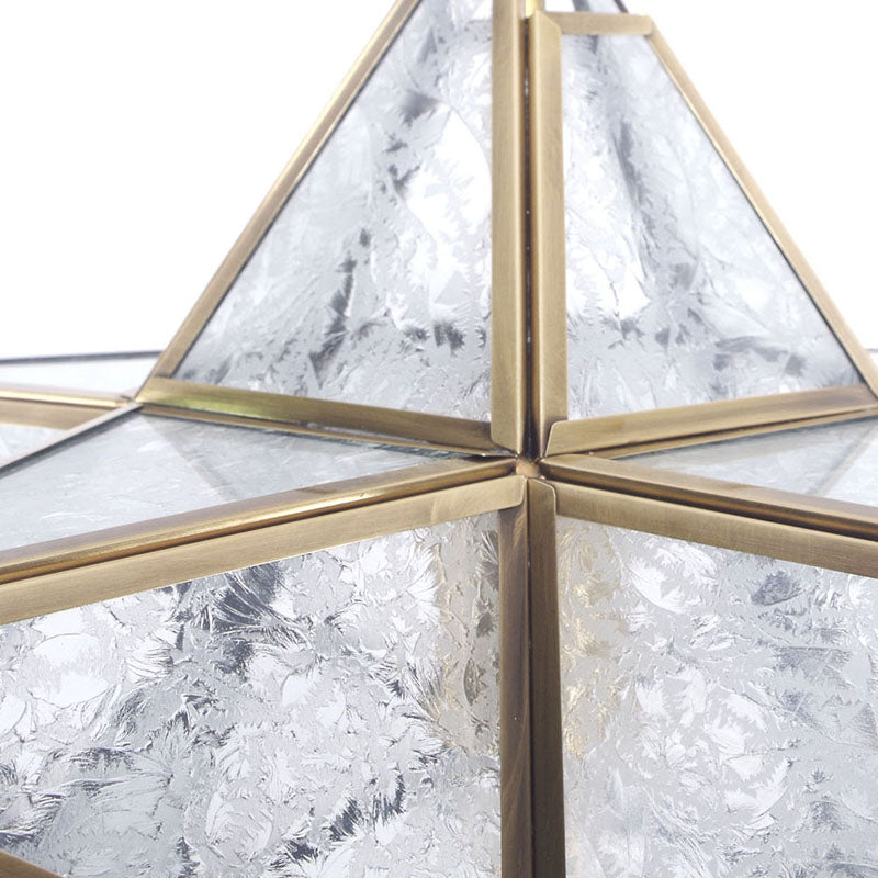 Modern White Star Pendant Light With Frosted Glass Shade - Ideal For Living Room