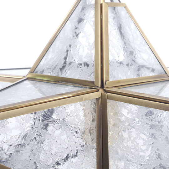 Modern White Star Pendant Light With Frosted Glass Shade - Ideal For Living Room