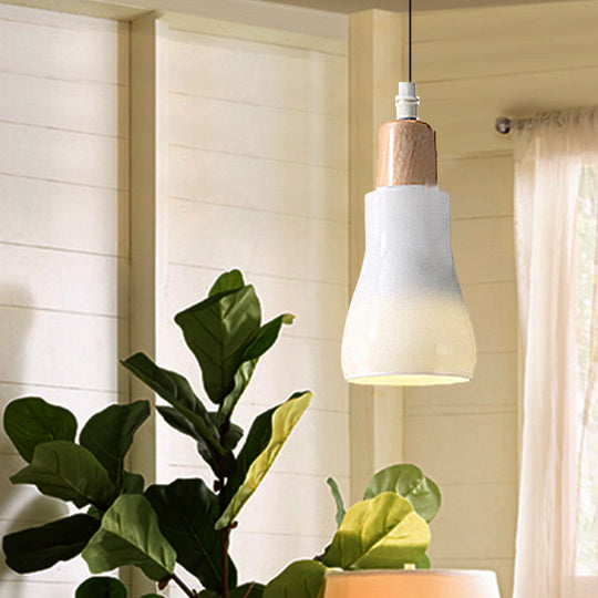 Modern Glass Pendant Lamp With Led Light In White Or Warm Tone - Bowl Cone Saucer Shape /