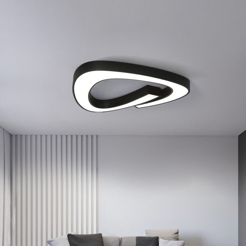 Modern LED Flush Mount Ceiling Light Fixture for Living Room - Simplicity Triangle Design