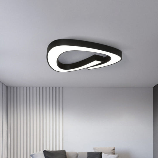 Modern LED Flush Mount Ceiling Light Fixture for Living Room - Simplicity Triangle Design