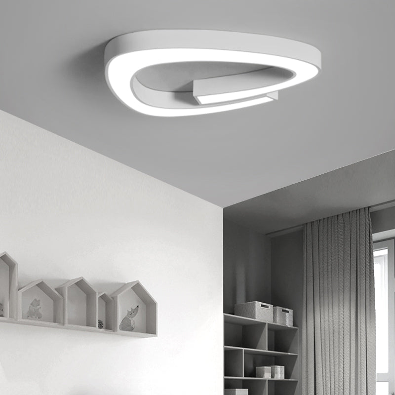 Modern LED Flush Mount Ceiling Light Fixture for Living Room - Simplicity Triangle Design