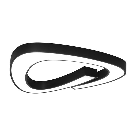 Modern LED Flush Mount Ceiling Light Fixture for Living Room - Simplicity Triangle Design