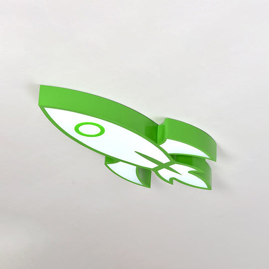 Contemporary Space themed Ceiling Light for Child's Bedroom - Acrylic Mount