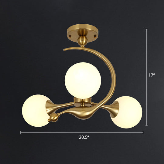Postmodern Glass Chandelier with Brass Finish, Ideal for Living Room – Stylish Suspension Lamp