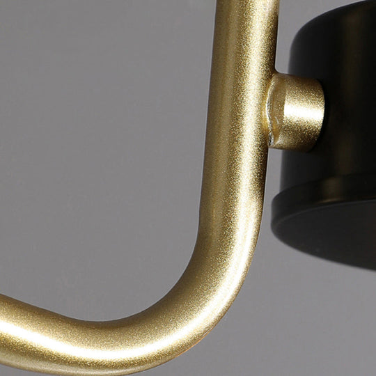 Lustre suspendu contemporain avec verre en forme de bol et poignée en laiton noir pour restaurants