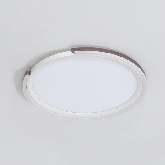 Modern LED Flush Mount Light with Extra-Thin Aluminum Frame for Bedroom Ceiling - Nordic Style