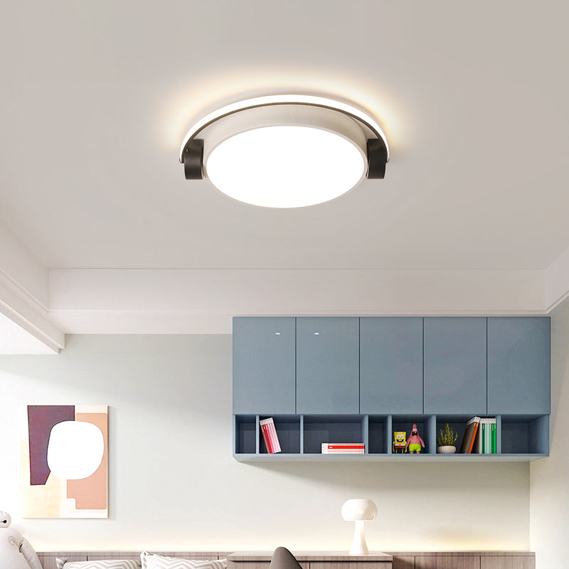 Nordic Acrylic Ceiling Lamp with Headphone Design for Dorm Room
