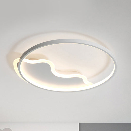 Modern Acrylic Mountain Flush Ceiling Light for Dining Room