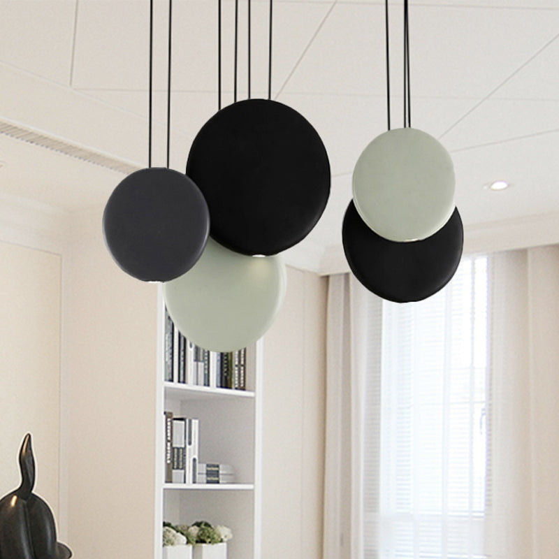 Modern Black and White Pendant Lights - 2/3/5 Globe Design with Warm/White Light