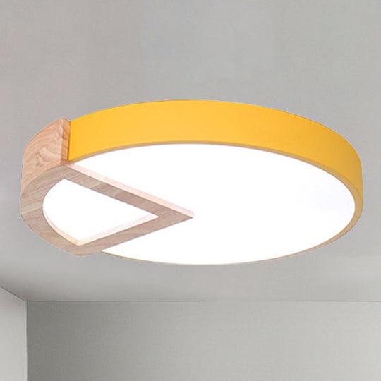 Nordic Macaron Flush Mount Light for Kids' Bedrooms