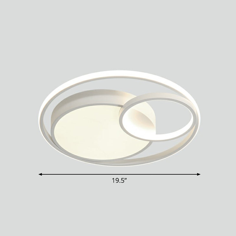 Circular LED Ceiling Light with Metallic Simplicity and Acrylic Diffuser - Flush Mount