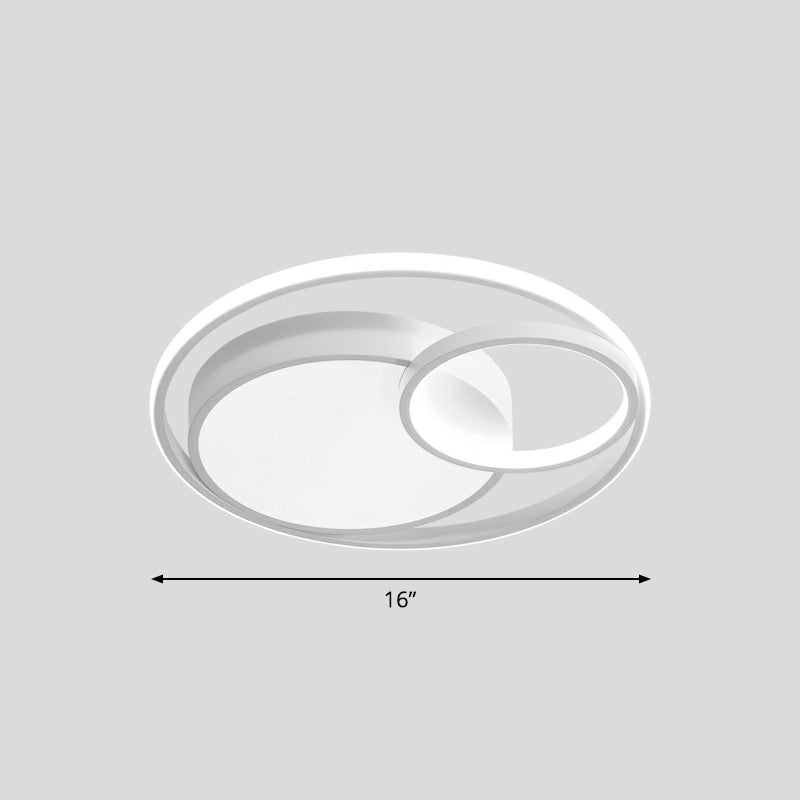 Circular LED Ceiling Light with Metallic Simplicity and Acrylic Diffuser - Flush Mount