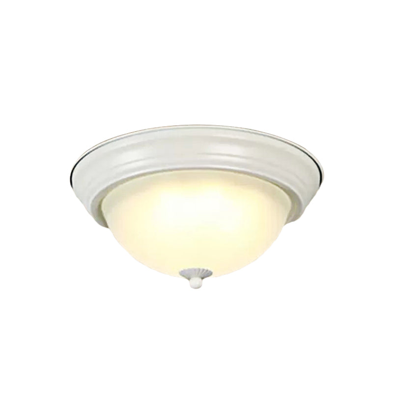 Flush Mount Milk Glass Macaron Loft Ceiling Light for Hallway Bathrooms