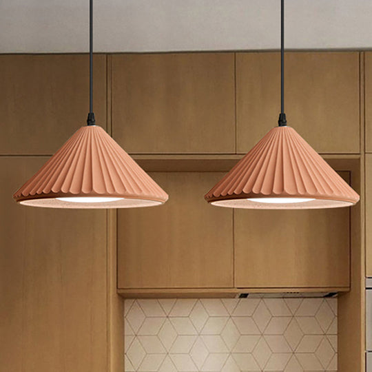 Modern Cement Cone Pendant Lamp - Stylish Light Fixture For Office Kitchen
