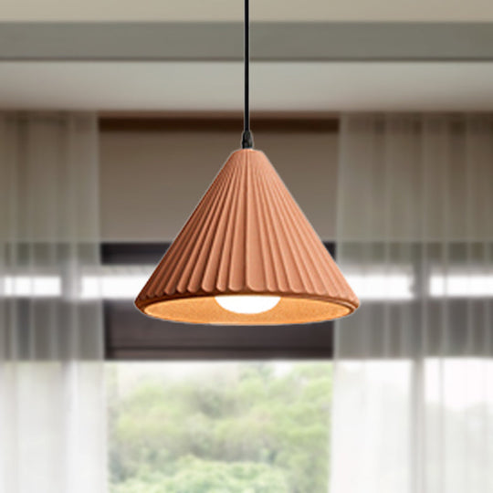 Modern Cement Cone Pendant Lamp - Stylish Light Fixture For Office Kitchen