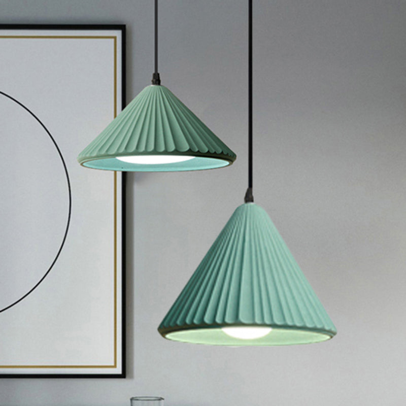 Modern Cement Cone Pendant Lamp - Stylish Light Fixture For Office Kitchen Green / 4