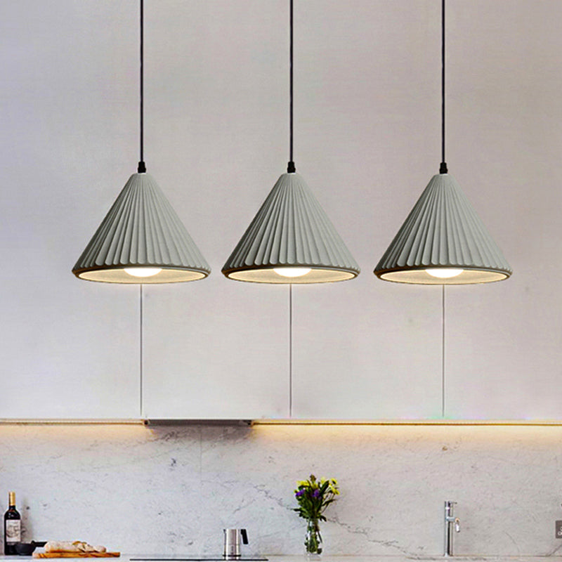 Modern Cement Cone Pendant Lamp - Stylish Light Fixture For Office Kitchen