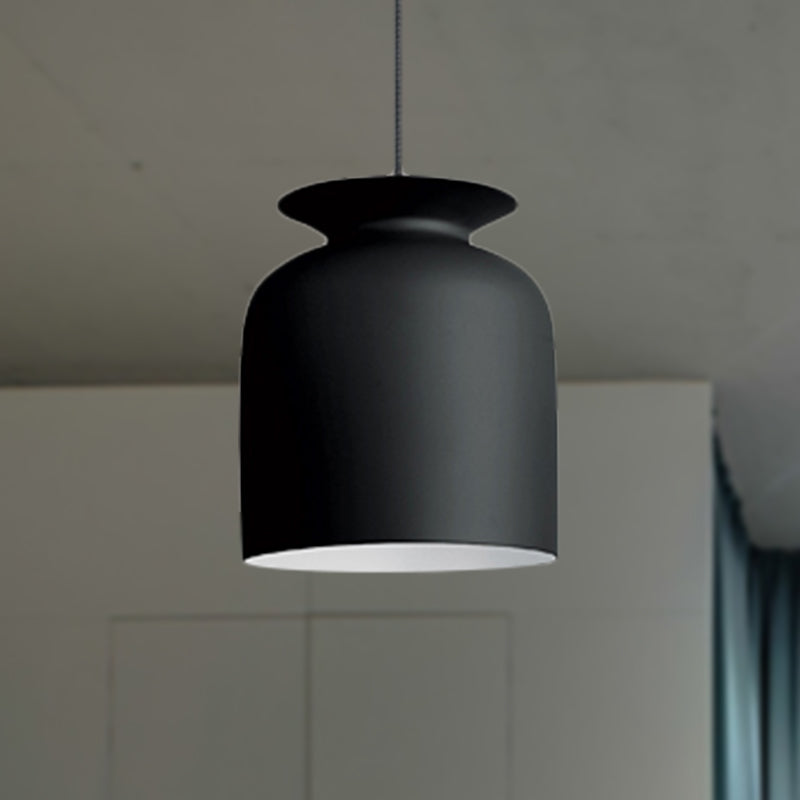Modern Monochrome Metal Pendant Lamp with Hotel Restaurant Bowl Design