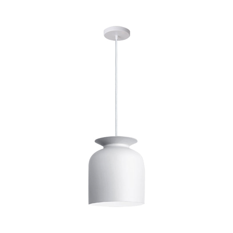 Modern Monochrome Metal Pendant Lamp with Hotel Restaurant Bowl Design