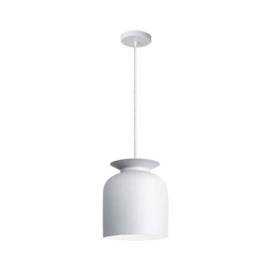 Modern Monochrome Metal Pendant Lamp with Hotel Restaurant Bowl Design