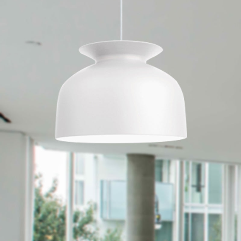 Modern Monochrome Metal Pendant Lamp with Hotel Restaurant Bowl Design