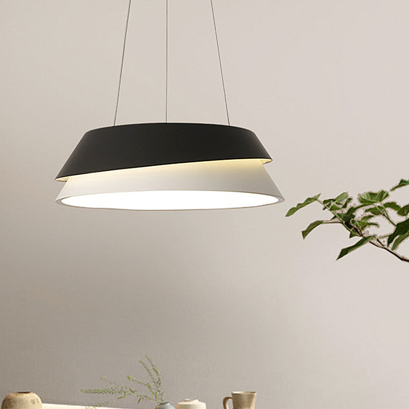Modern Black Cone Pendant Light Kit with Acrylic LED in Warm/White