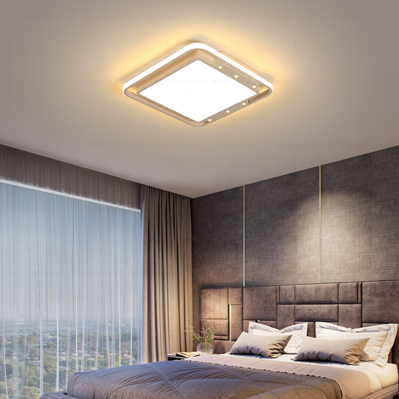 Rectangular Ceiling Light Fixture in Black/White - Simple Acrylic Flush Mount for Living Room with Warm/White Light - 16"/19.5"/32.5" Wide